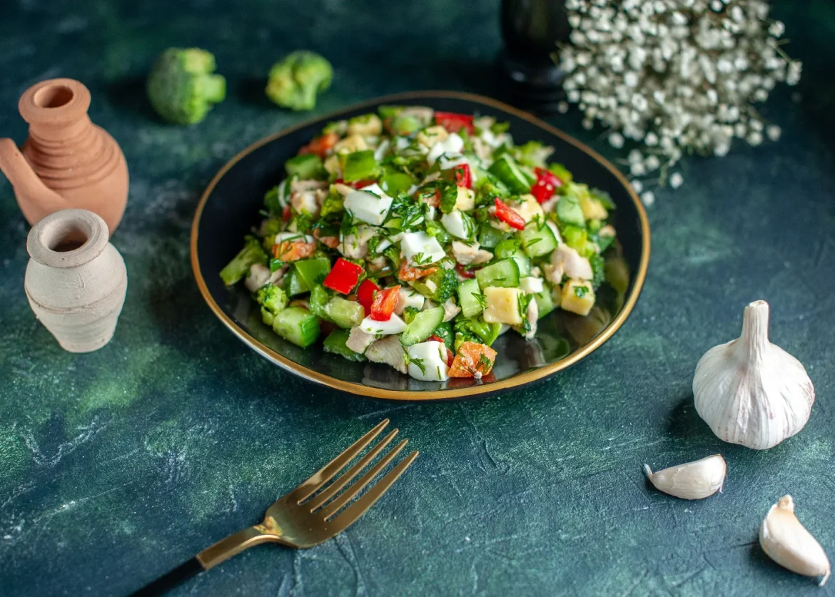 وصفة سلطة دايت بالخيار واللبن